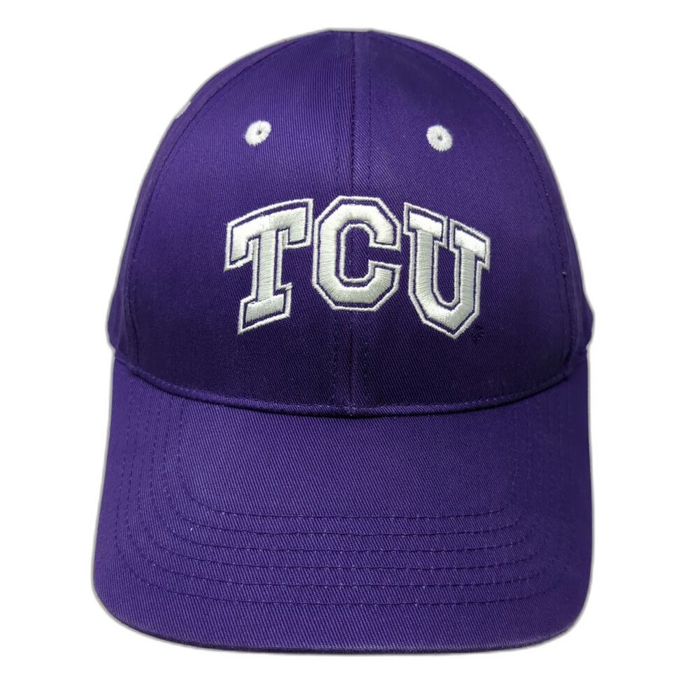 TCU Horned Frogs NCAA Collegiate Headwear Hat Purple One Size Strapback Logo